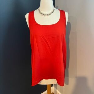 Soprano Bright Orange-Red Racerback Tank Top Size L